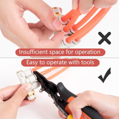 PLATATO Air Line Disconnect Tool for 3/8”- 1/2” (10-12mm) Push Fitting - size: 3/8", 1/2"