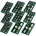 SPAKOWN Jewelry Organizer for Drawer Velvet Jewelry Tray - Set of 9 Green - color: Green
