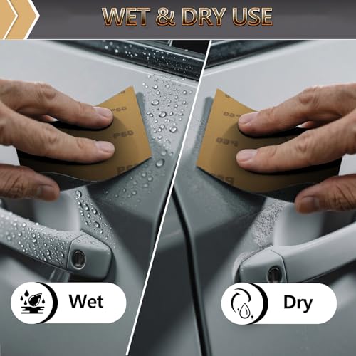 12-Sheet Premium 180 Grit Wet Dry Sandpaper, 9 x 11 Inch - style: 180Grit
