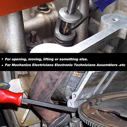 Mini Pocket Pry Bar with Pocket Clip 4.5" Length 3pcs (Orange) - color: orange