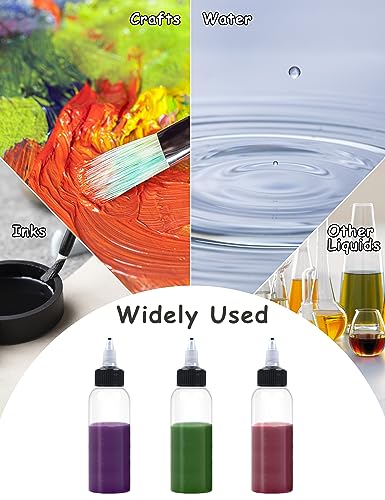EOSAU 10 Pcs 2oz Clear Plastic Squeeze Bottles for Liquids, Twist Top Cap - color: Clear, size: 2oz 10Pack