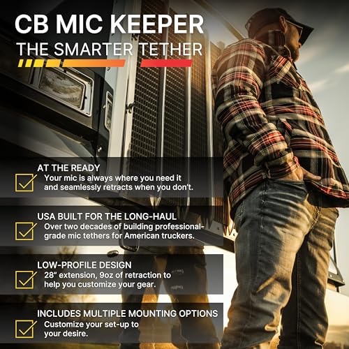 Gear Keeper CB Mic Keeper - Retractable Mic Holder for CB Radio (RT2-4712) - color: Chrome, style: Standard