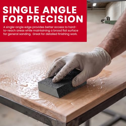 Sanding Sponge Blocks, Single Angle, 5" x 3" x 1", 120 Grit, Fine, 24 Pack - size: Single Angle, style: Fine Grit