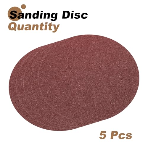 uxcell 5pcs 8-Inch PSA Sanding Discs, 40 Grits Aluminum Oxide Self Adhesive Stick Back Sandpapers, No-Hole Round Wet/Dry Sander Papers, Sand Auto Car Paint, Wood, Metal - size: 40 Grit