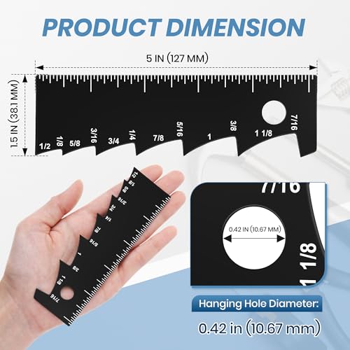 Dreyoo 2 Pcs Sheet Metal Scribe Tools, 1/8"-7/16" Scale, Layout Marking