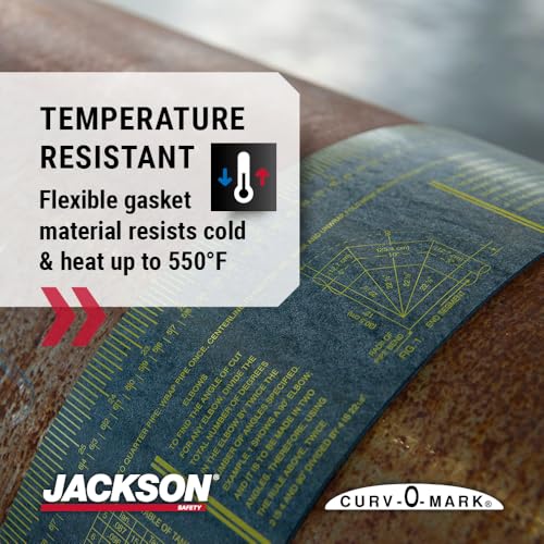 Jackson Safety Pipe Measuring Tool - Wrap-A-Round Tape Pipe Fitting Tool (Multiple Sizes and Heat Ratings) - size: X-Large, style: 550⁰ F Heat Rating