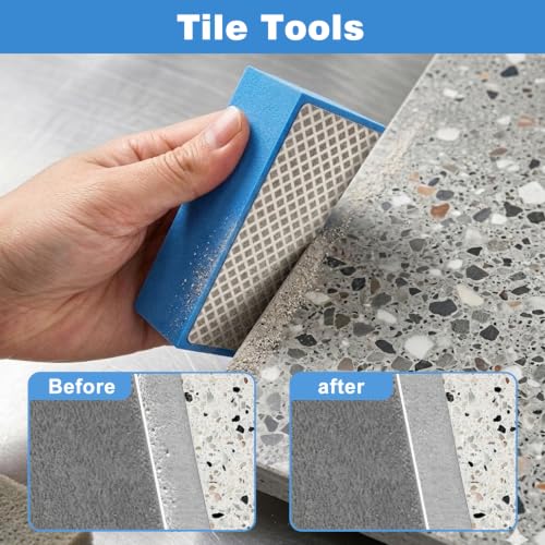Diamond Hand Polishing Pads, 3 PCS Diamond Sanding Blocks 60#, 200#, 400#, Sanding Sponge Pads for Marble Tile Concrete Ceramic Glass Stone Granite Stone Metal Grinding - size: 3PCS-60#,200#,400#