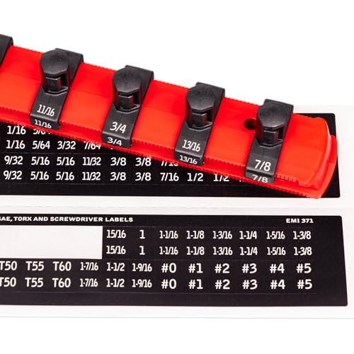 ERNST Socket Boss Combo 3-Pack, Hi-Viz Ratchet Socket Organizer(8512HVA) - Made in the USA - color: Hi-viz