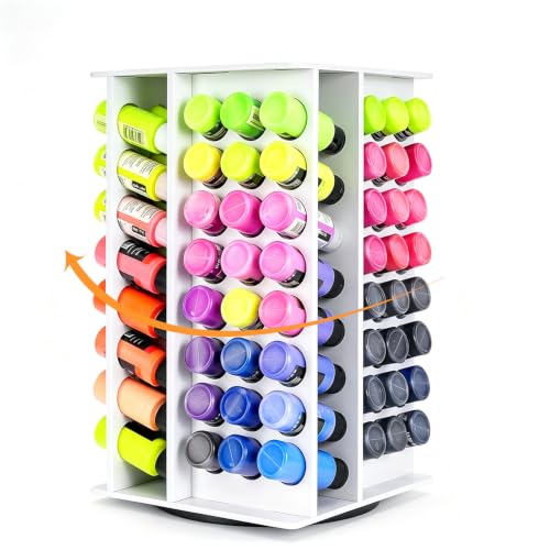 Acrylic Paint Organizer,2oz Craft Paint Holder Rack with 96 Holes - size: 96 Holes