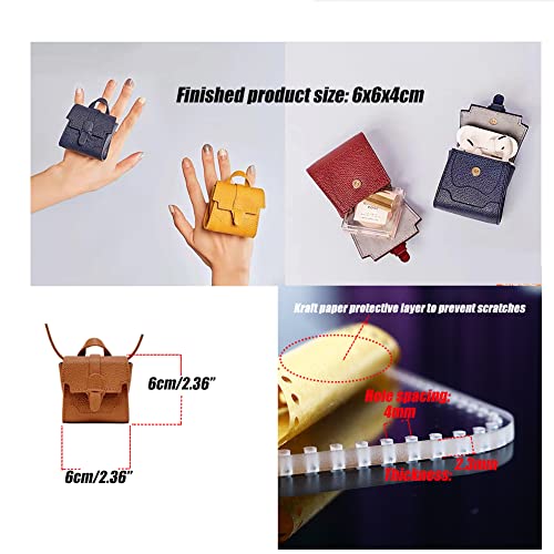 RIVEENY Acrylic Leather Craft Template, DIY Pattern Tool for Coin Purse - color: transparent