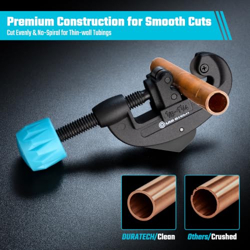 DURATECH Tubing Cutter, Cuts from 1/8" to 1-1/4" Outer Diameter - color: Black