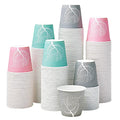 LITOPAK 300 Pack 3 oz Paper Cups, Colorful Disposable Mouthwash Cups 3 oz - style: 300pack Colour mixture