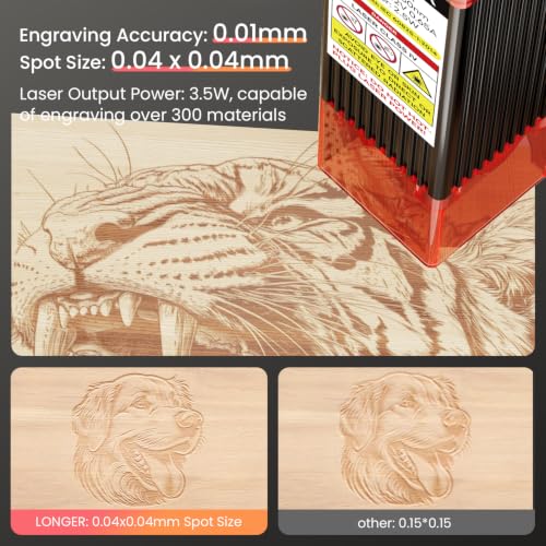 LONGER RAY5 Laser Engraver, 2500mW Compact Precision Engraving Machine - color: Deep Black