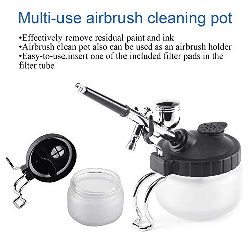 4 Set Airbrush Cleaning Pot Kit with 5 Nozzle Cleaning Needle