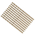 METALLIXITY Micro Drill Bit #47 10Pcs 4341 HSS Small Bits 118° Gold Finish - size: #47 (1.994mm)
