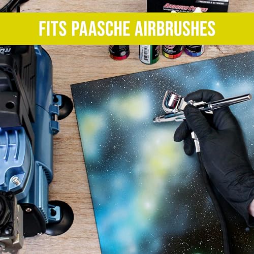Master Airbrush Premium 6 Foot Nylon Braided Airbrush Hose - size: 6' (1/8" & 1/4" Fittings)