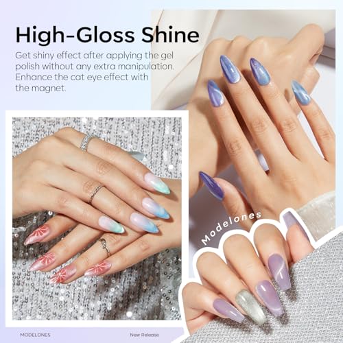 Modelones Cat Eye Magnet 8-in-1 Tool Strong Magnetic for Cateye Gel Polish - color: A 8-in-1 Cat Eye Magnet