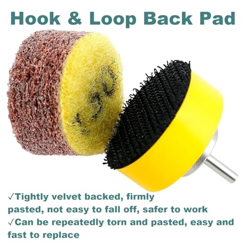 1inch 25mm Mini Non-Woven Polishing Pad 9Pcs/Set, 8 Different Grit 150#-10000# Wet Grinding Discs & 3mm Shank Hook & Loop Backing Holder for Detail Fine Grinding - style: 3mm Shank & 8Pcs Pad