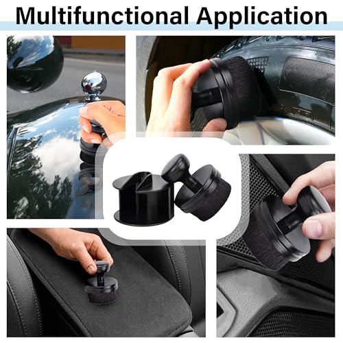 ecocstm 2 PCS Tire Shine Applicator Brush, Tire Shine Brushes - color: 2 PCS Black