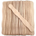 50 Pack 20cm Wavy Craft Sticks, Large Wooden Popsicle Sticks, Fan Handles for DIY Crafts, Wedding Programs and Paint Mixing