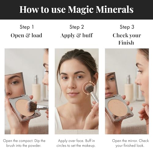 Magic Minerals Powder Foundation 2pc Set by Jerome Alexander - Dark - color: 04 Dark