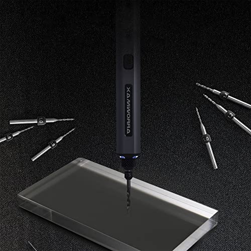 AM Arrowmax PCB Micro Drill Bit Set, 0.6mm-2.2mm, 3/32-Inch Shank, Size Marked, Tungsten Carbide Jewelry Drill Bits, Hole Drilling Tool for DIY, Amber, Beads, Wood