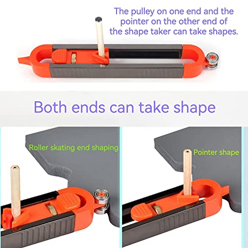 Precise Contour Gauge Scribe-Tool Woodworking - With Lock For Pencil, Profile Scribing Ruler,Upgrade Measuring Scriber Tools, Ultimate Scribing Tool Suitable (1 Pack)