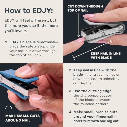 EDJY Fingernail Cutter Nail Cutter Stainless Steel - Mixed Color (4-Pack) - color: Mixed Rainbow 4-pack