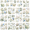 12 Pcs White Magnolia Rub-On Transfers for Furniture & Crafts - color: White Magnolia