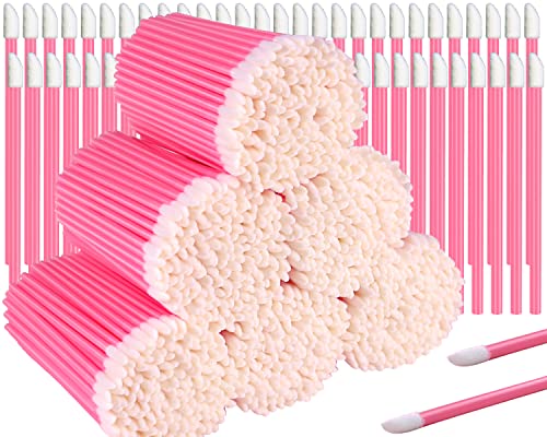 Teenitor 600 Pcs Lip Applicators, Doe Foot Lip Brush Wands Pink - color: Pink