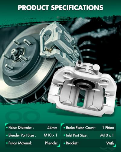 SCITOO Rear Left Disc Brake Caliper With Bracket 18B4854 Silver - size: Rear Driver[18B4854]Silver