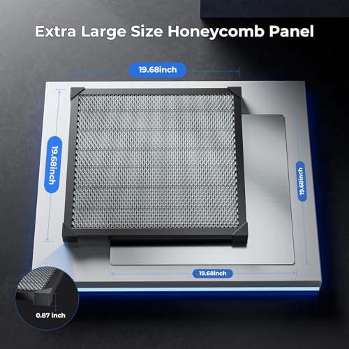 Honeycomb Laser Bed 500×500mm Honeycomb Working Panel for Heat Dissipation and Desktop-Protecting, Honeycomb Working Table with Aluminum Panel for Most Laser Cutter - size: Honeycomb 550