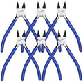 WORKPRO 6 Pack Wire Cutters, 6 Inch Precision Flush Cutters, Side Cutters - color: Blue