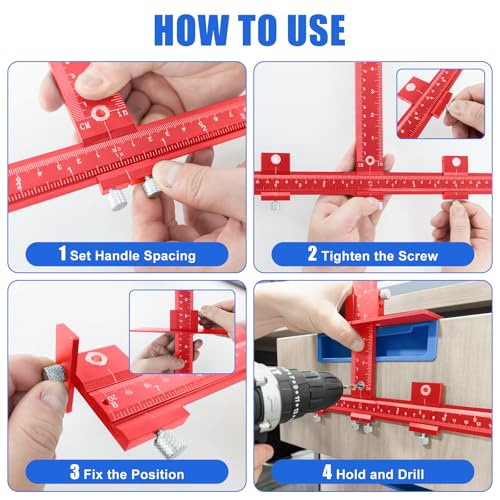 16 Inch Cabinet Hardware Jig for Handles and Pulls,Aluminum Alloy