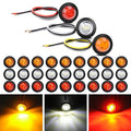 GOOACC 3/4 Inch Bullet Side Marker Light 30PCS Red Amber White - color: Red+Amber+White 30PCS
