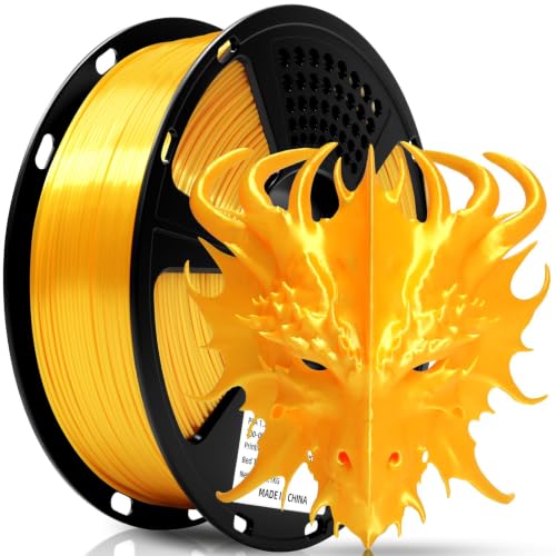 Geeetech 3D Printer Silk PLA Filament 1.75mm Light Gold, 1KG - color: 1kg Silk Bright Gold