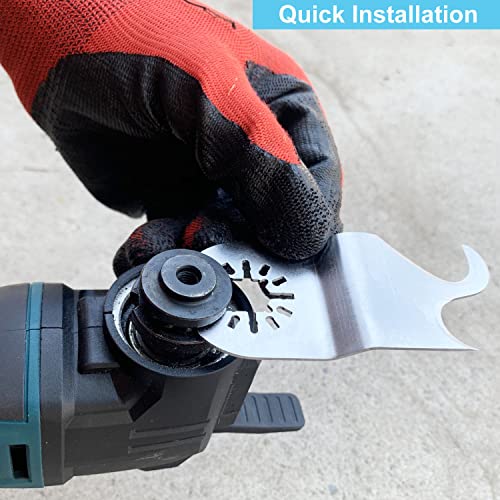 8PCS Oscillating Multitool Saw Blades, Oscillating Multi Tool Hook Knife Blade for Cutting Roofing Shingles, PVC Carpet, and Cardboard, Fit Dewalt Milwukee Rockwell Bosch Dremel Ryobi Ridgid - size: 8PCS