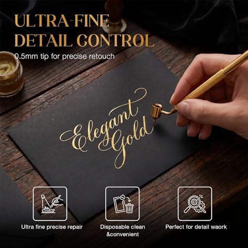 Gersoniel 202 Pack Touch Paint Brushes 0.5 mm Detail Touch Kit for Car