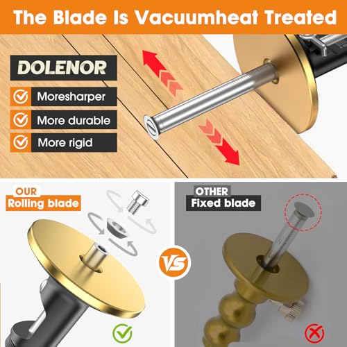 Wheel Marking Gauge Woodworking, Scribe Tool Woodworking, Adjustable 0-12cm, Aluminum & Brass Options, for Parallel Lines, Dovetail Joints & Professional Carpentry (Replacement Blade Set (3 Pieces))