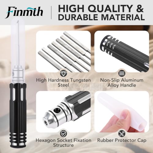 Model Scriber Cutting Chisel with Rubber Cap 3mm/6mm Masking Tapes Black - color: Black