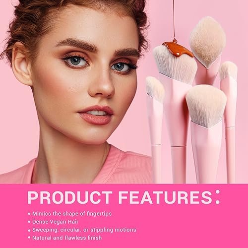 Jessup Makeup Brush Set 14pcs Face & Eye Makeup Brushes, Pink T495 - color: Pink-14pcs, size: Full Brush Set