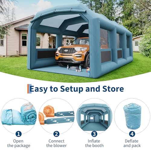 Inflatable Paint Booth, 26x15x11Ft Inflatable Spray Booth - color: 26x15x11Ft
