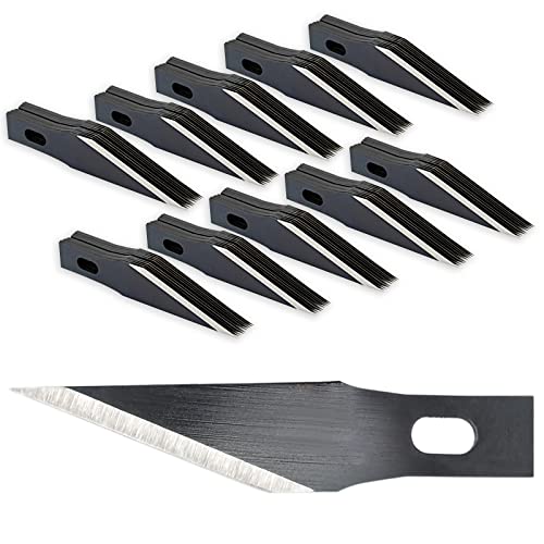 EHDIS Precision Craft Knife Blades 11# Knife Blades Refill Hobby Art Blades Cutting Tool with Storage Case for Craft, Hobby, Scrapbooking, Stencil (100)