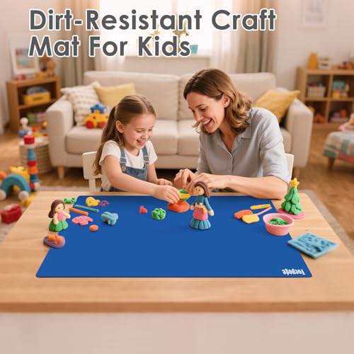 31.5" x 23.6" Extra Large Silicone Mat for Resin Casting, Crafts and Epoxy - color: Dark Blue