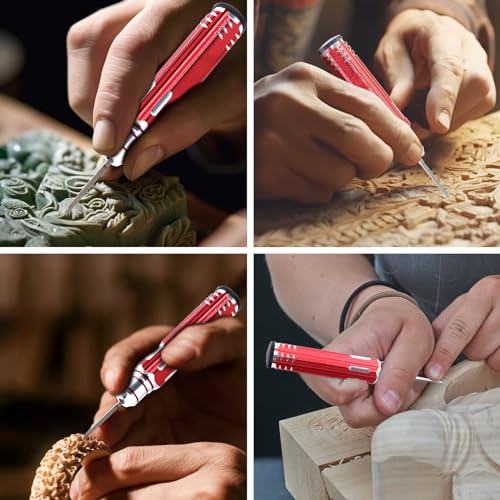2PCS Prime Model Scriber Gundam Resin Carved Scribe Line Hobby Cutting Tool Chisel, 7 Model Chisel Blades (0.1/0.2/0.4/0.6/0.8/1.0/2.0mm) with Rubber Cap + Carving Masking Tape 3mmx20m