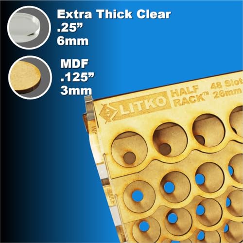 LITKO Paint Rack Storage Organizer | 48 Holes | 18mL Dropper Bottles - size: 48 Holes
