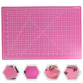 ARTIST'S BEST 12" x 18" Pink Cutting Mat | Self-Healing Surface | Inch & Millimeter Grid Lines | 60° & 45° Angles | Rotary Cutting Sewing Mat for Craft, Fabric, Scrapbooking