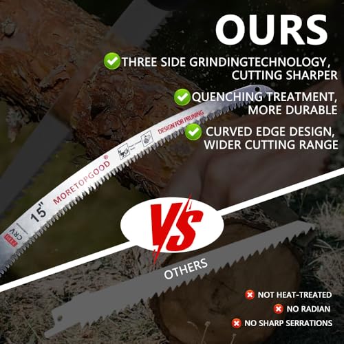 15” Arc Edge Reciprocating Saw Blade, 7TPI Japanese Teeth with Curved Edge Wood Pruning Saw Blades for Tree Trimming, Wood Cutting (3 Pack) - size: 15 Inch