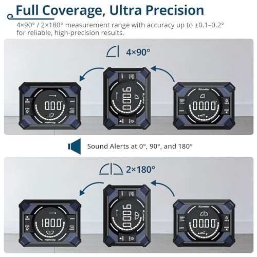 Digital Laser Inclinometer,Rechargeable Magnetic Level ±0.1° Accuracy - color: Digital Laser Inclinometer