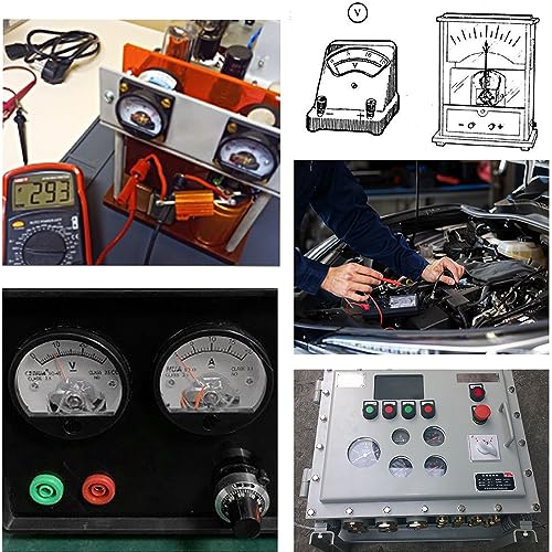Analog Dial Panel Meter Voltmeter Gauge Current Measuring Ammeter SO-45 DC 200A/75MV - size: DC 200A